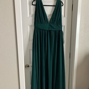 Lulu’s Heavenly Hues Forest Green Dress